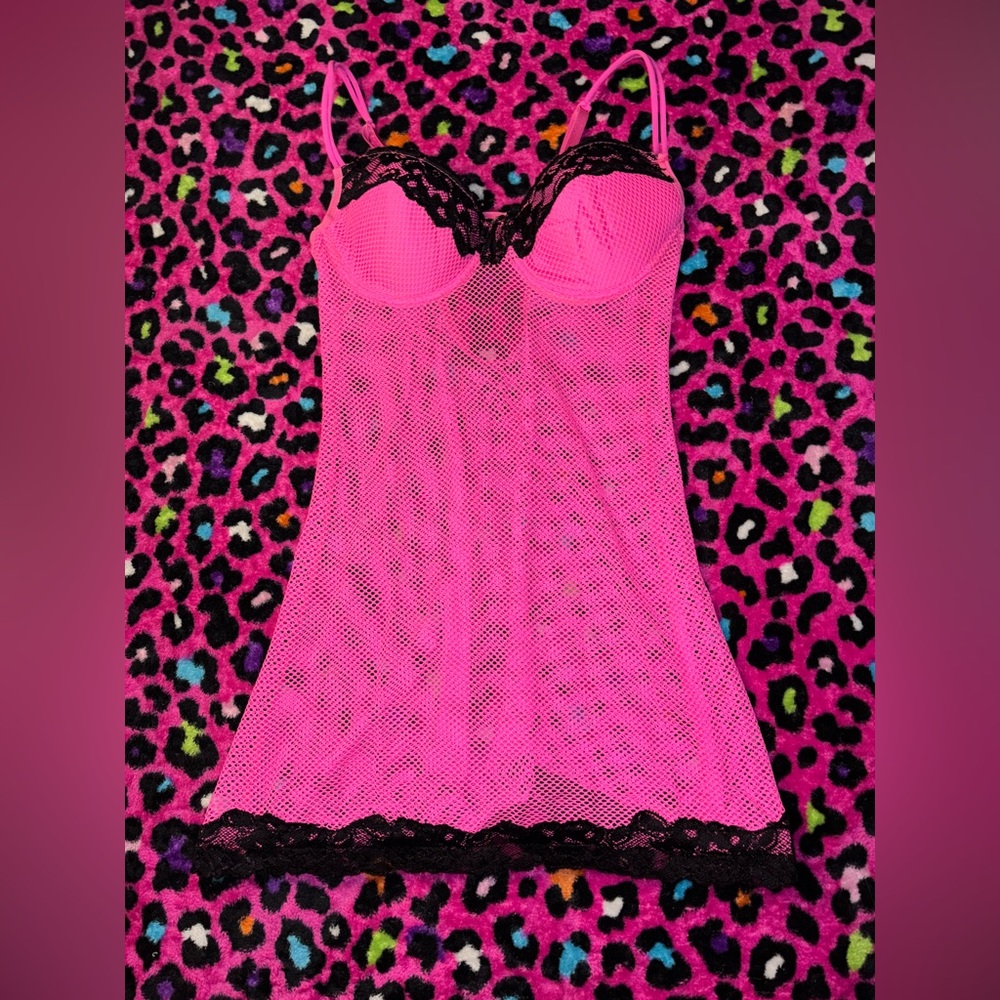 Medium Just Sexy Lingerie Pink Lace Chemise
